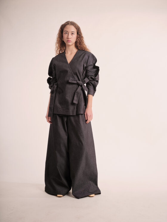 DAISY Cross-tied Denim Blazer